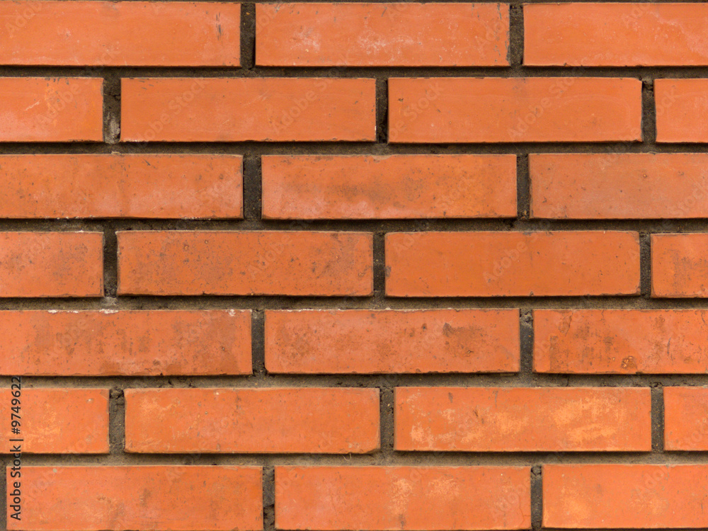 Obraz premium Brick red in a wall laying