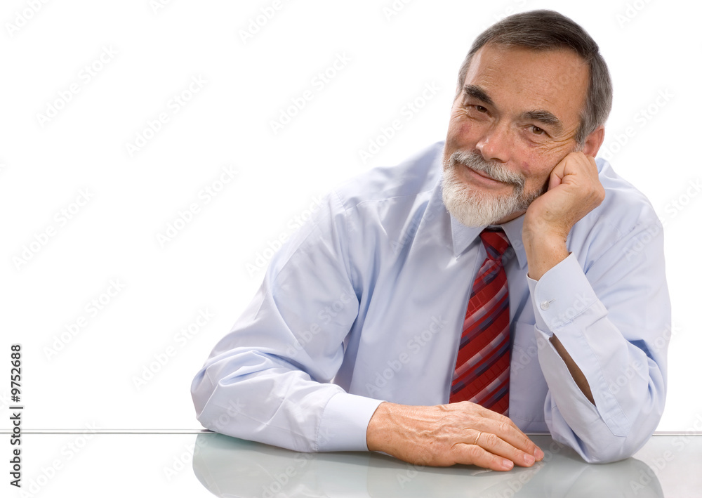 senior businessman isolated on white senior businessman isolated on white