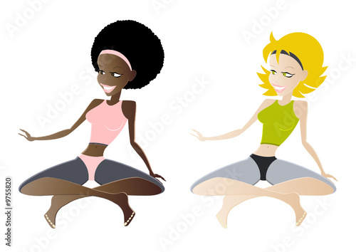 frau fitness yoga