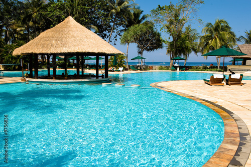 tropical swimming pool near the beach