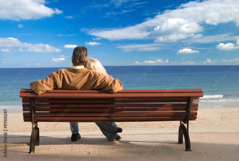 Couple looking out to sea