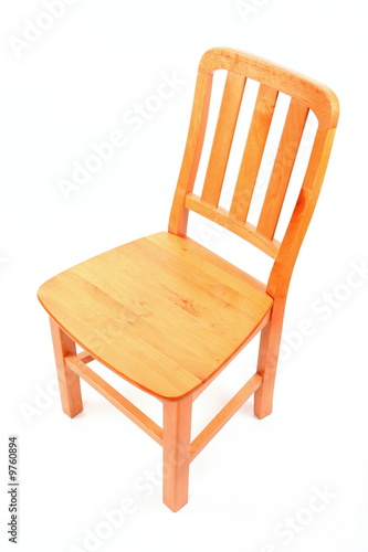 wooden chair isolated on the white background