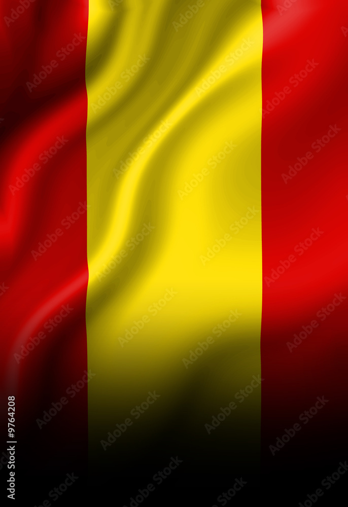 Spanish flag waving in the wind Spanish flag waving in the wind