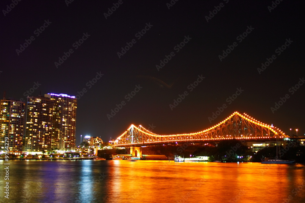 Brisbane Story Bridge At Night