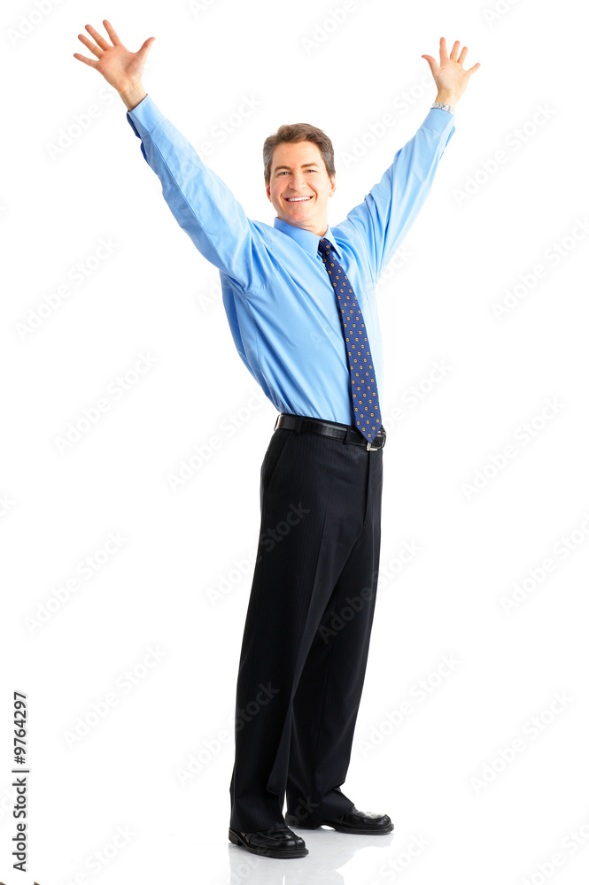Young smiling businessman. Isolated over white background. Young smiling businessman. Isolated over white background.