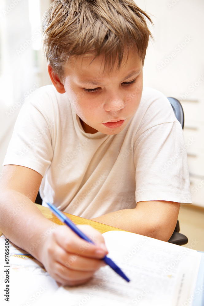 The boy behind a desk... The boy behind a desk...