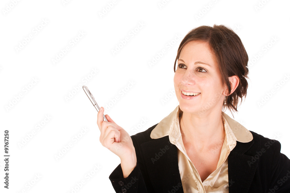 Beautiful brunette business woman just had an idea Beautiful brunette business woman just had an idea