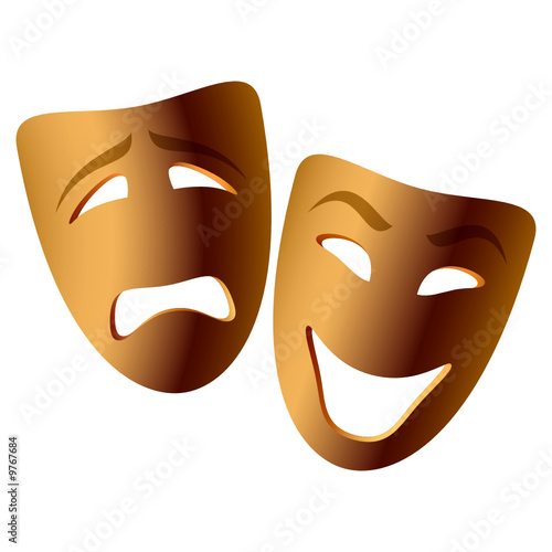 Vector comedy & tragedy mask