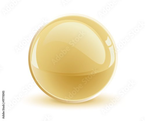 3d vector gold sphere