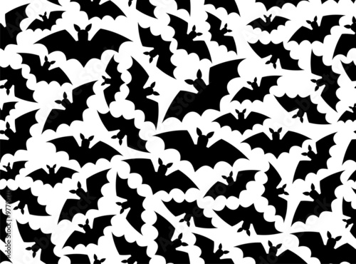 Vector bat pattern on white