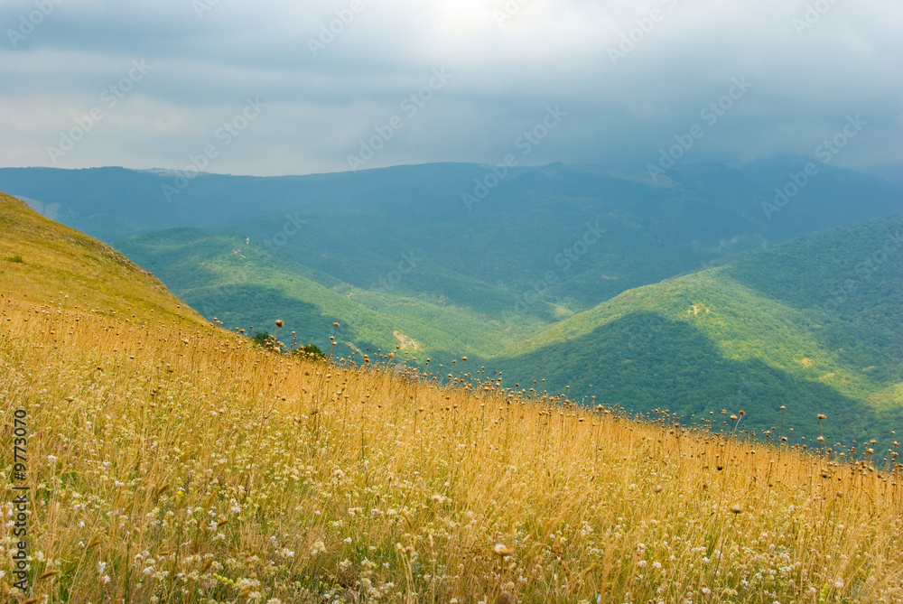 Obraz premium Summer mountain landscape in Crimea, Ukraine