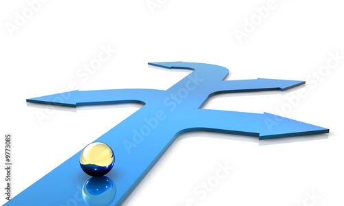 3D Render. Business concept: Choices.