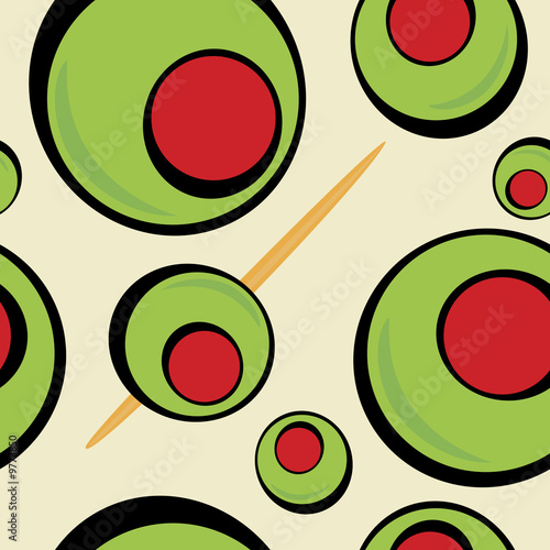 A green olives pattern that tiles seamlessly as a pattern.