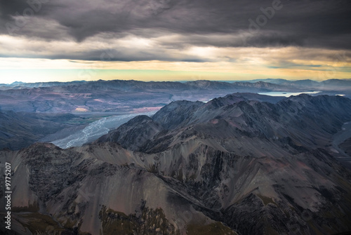 aerial view of mt. cook national park, New Zealand