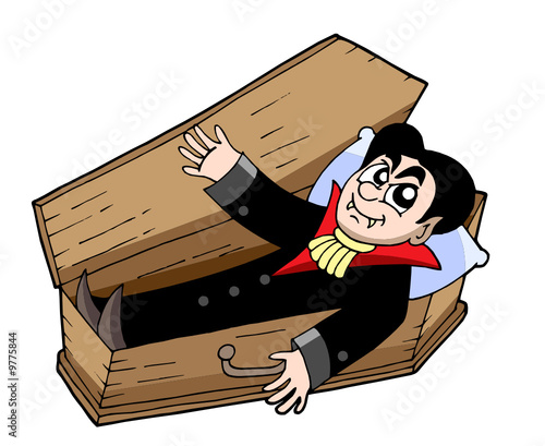 Vampire in coffin