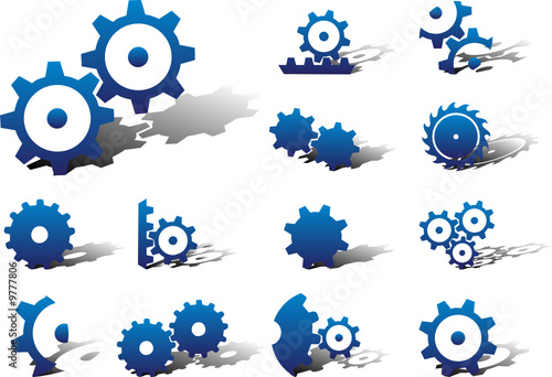 Set icons. Gears