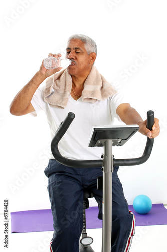 Senior Minority Man Working...