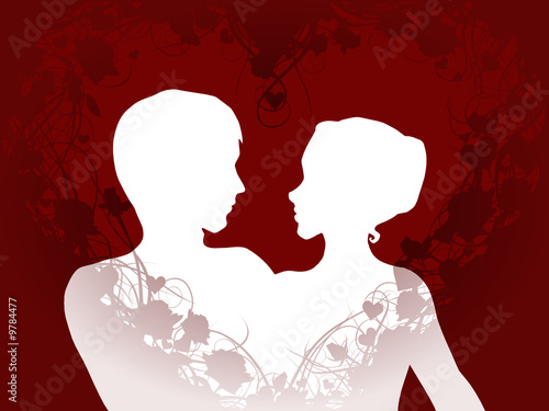 Lovers silhouette