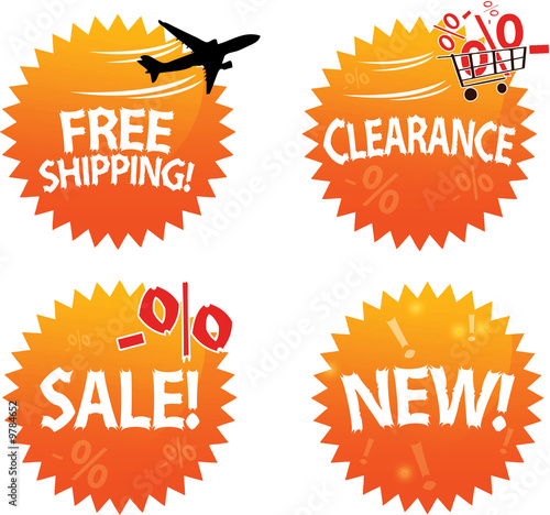 Online Shop Glossy Icons