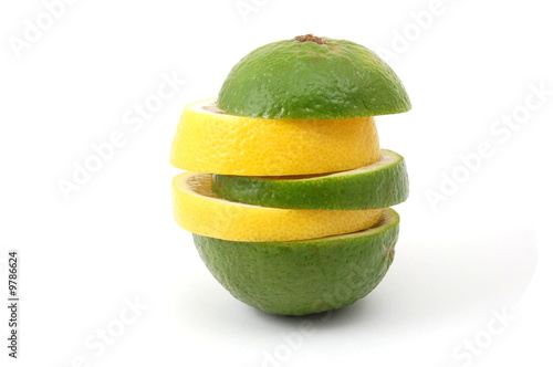 fresh lemon  and citron fruits isolated an a white background
