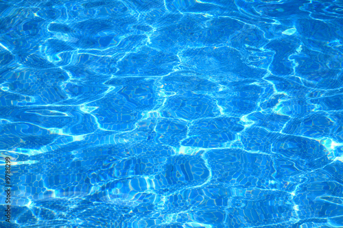 Blue water in the pool for background. © juri semjonow