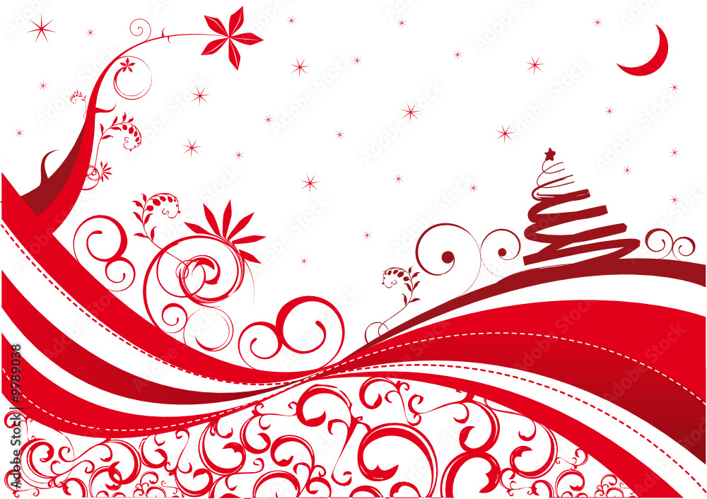 background red flower
