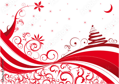 background red flower