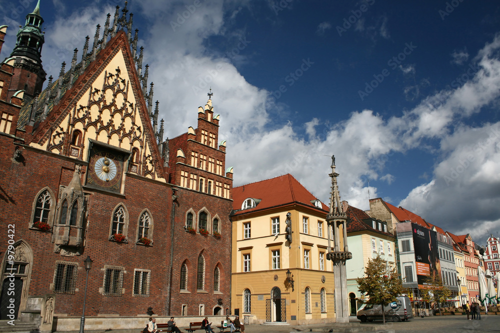City hall in Wroclaw, Poland, landmark, old