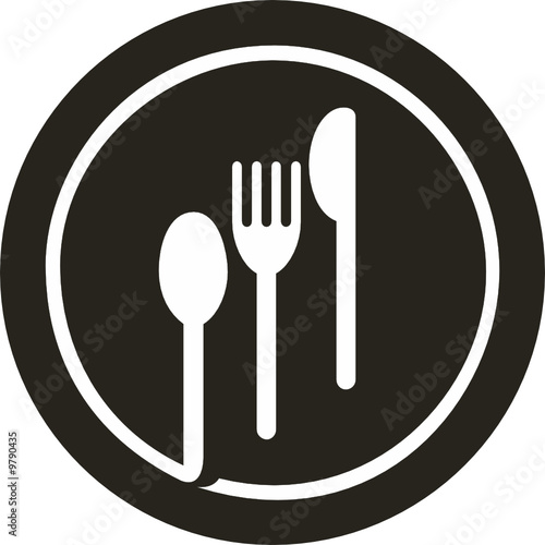 Plate with fork, knife and spoon on top of it