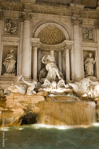 Italy Older fountain trevi in Rome city
