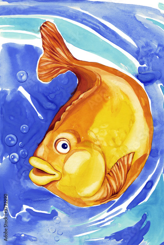 beautiful gold fish