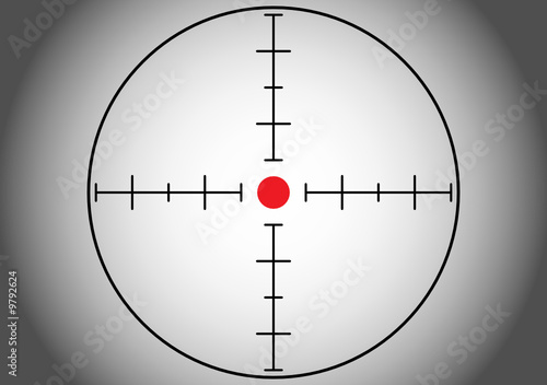 Gray sniper target. Vector illustration.