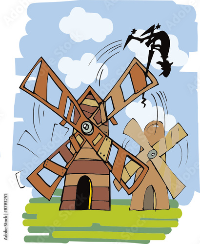 Don Quixote and windmil
