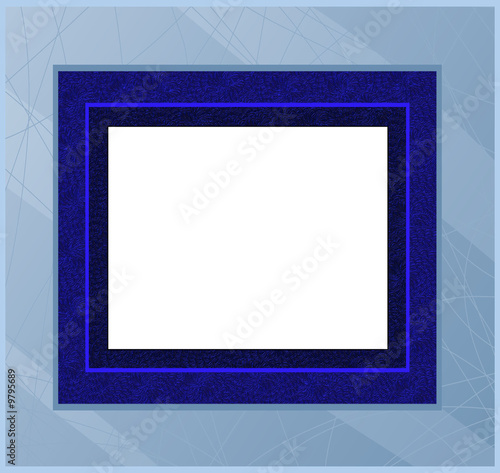 Blue Border Framing - with isolated clipping path
