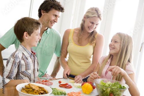 Family Preparing meal mealtime Together