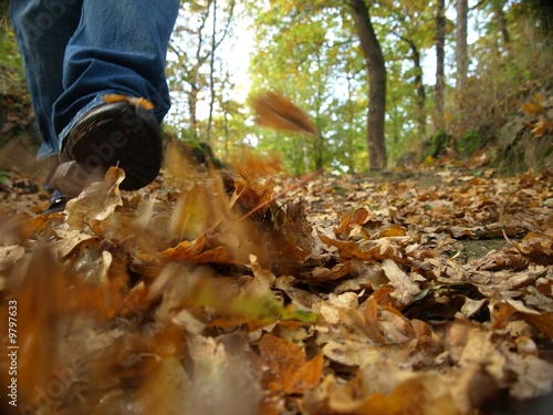 man walk in park