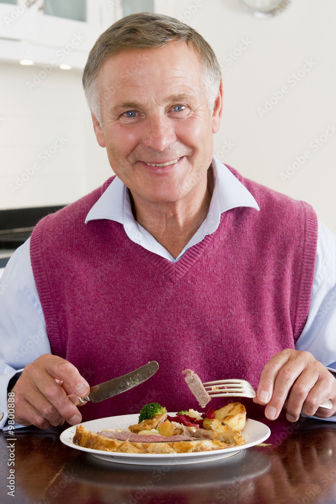 Man Enjoying Healthy meal,mealtime Man Enjoying Healthy meal,mealtime
