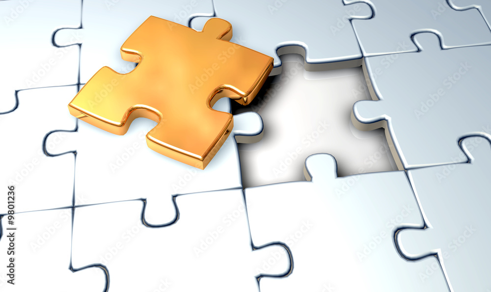 Fototapeta premium Jigsaw Gold