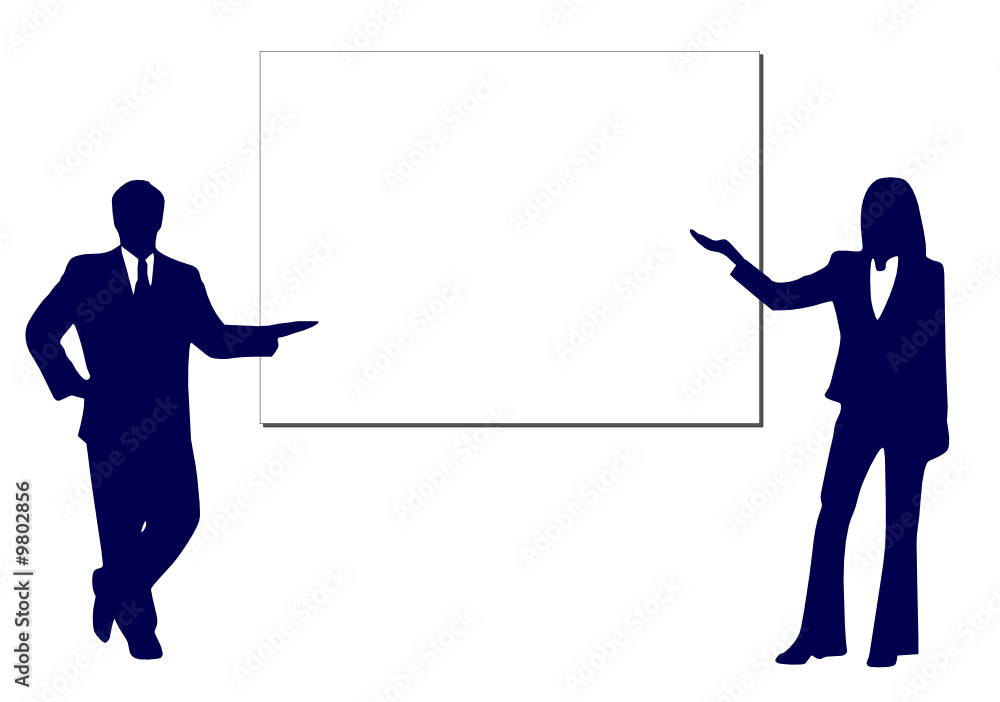 People and white board