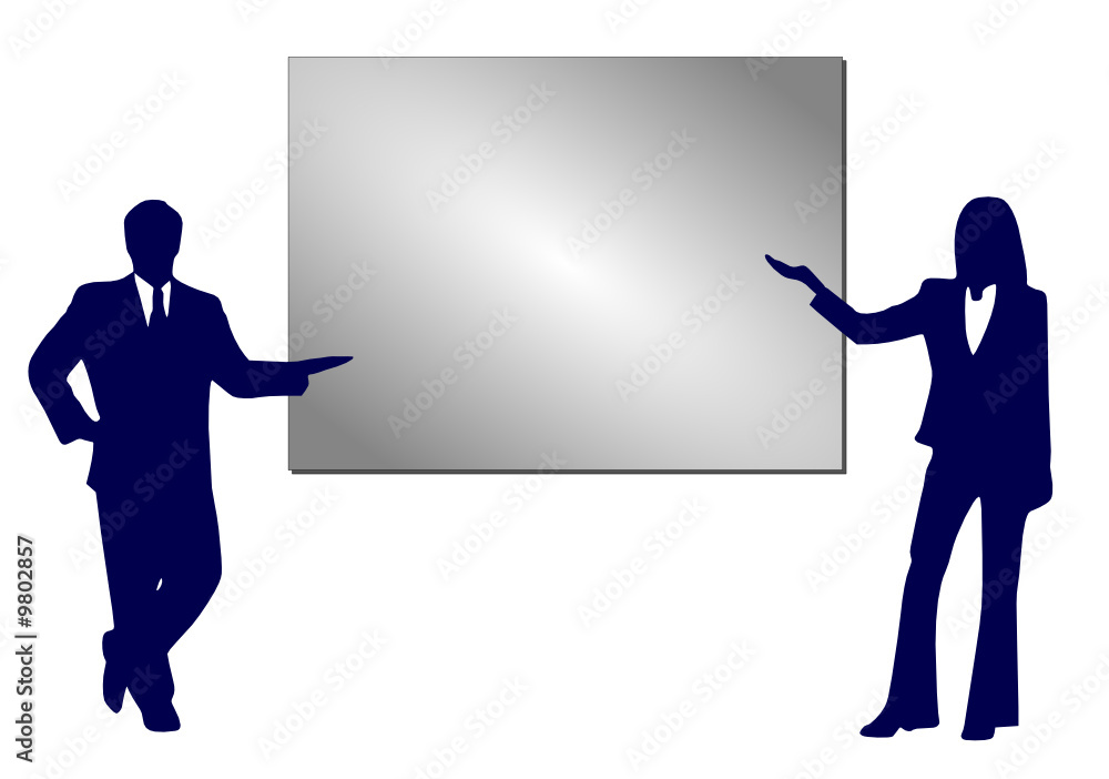 People and white board