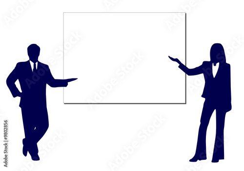 People and white board