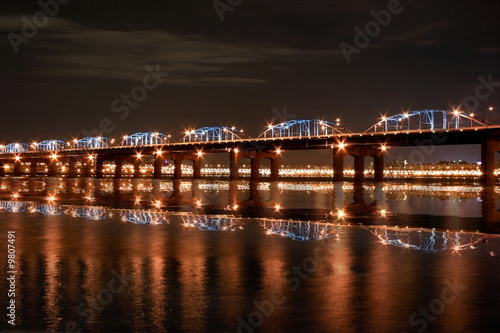 Reflection of Bridge at Han River