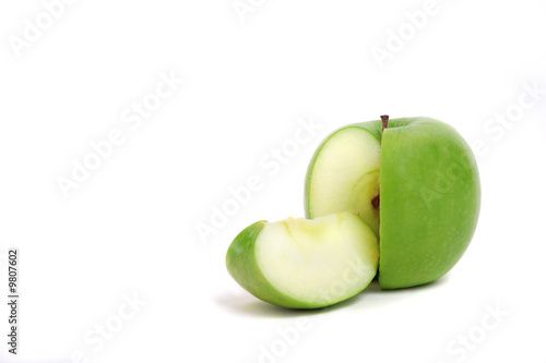 Close up of a green sliced ...
