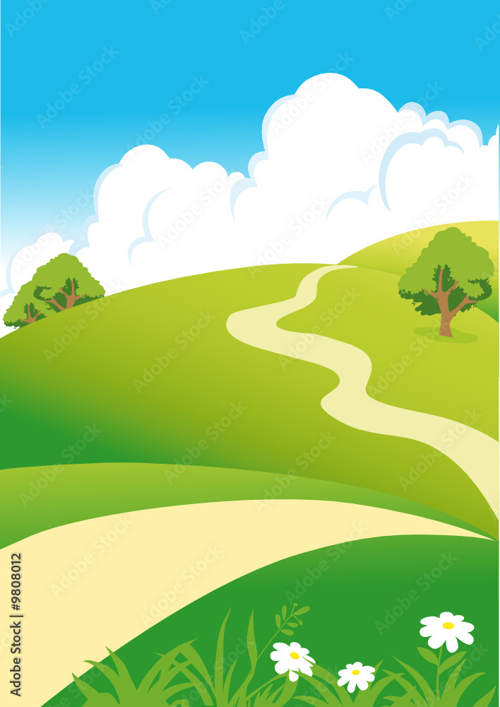 Obraz premium Landscape with clouds