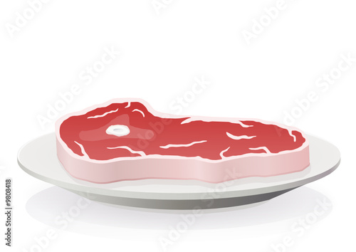 Assiette de viande (reflet)