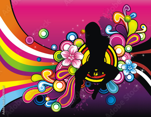 Fantasy shapes vector composition