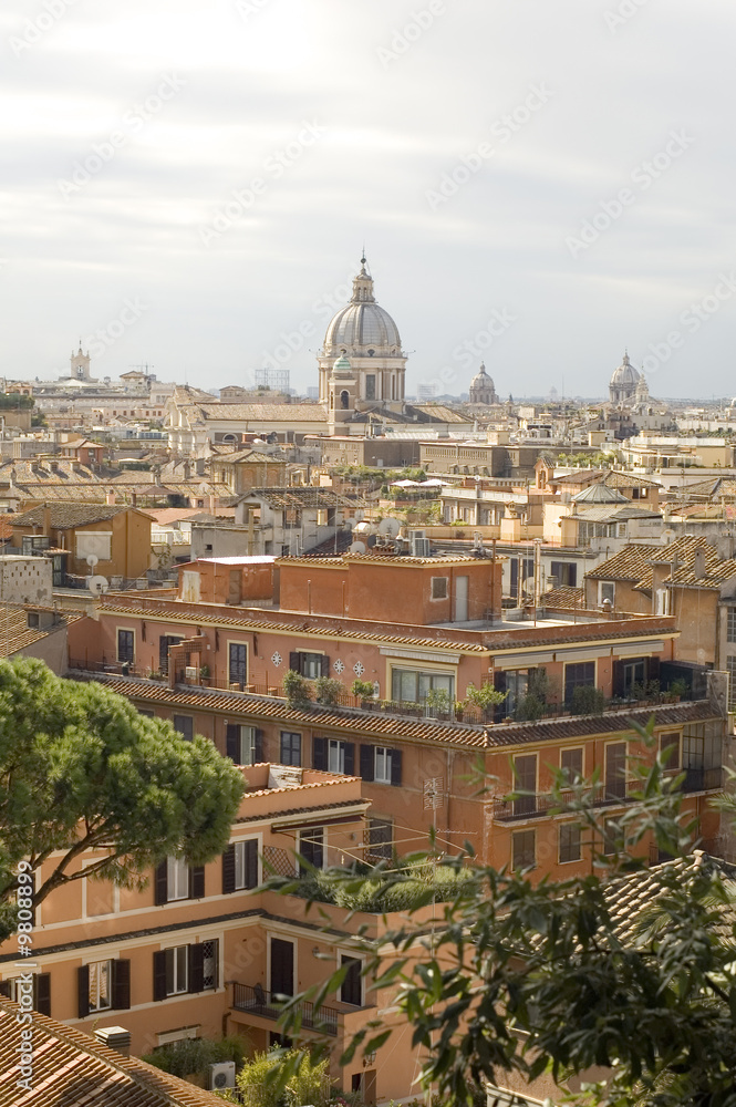 Italy panoramic view of rome city