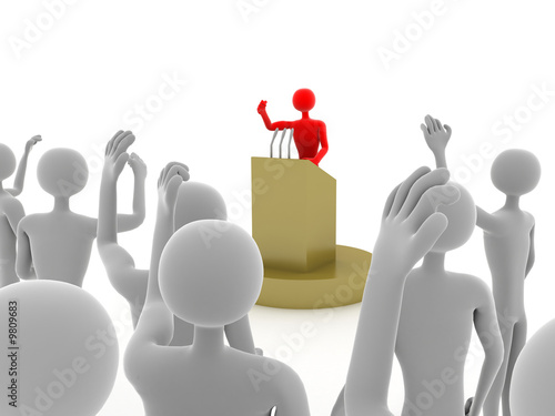 voting of crowd of people