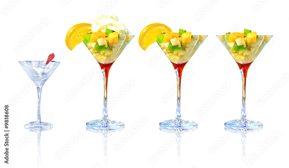 Ice cream with fruits Ice cream with fruits