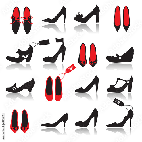 Shoes silhouette collection for your design